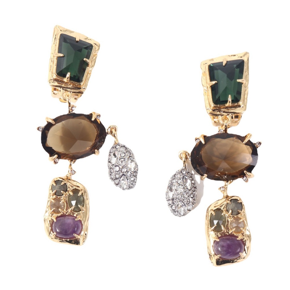 ALEXIS BITTAR Rocky Chandelier Drop Earrings